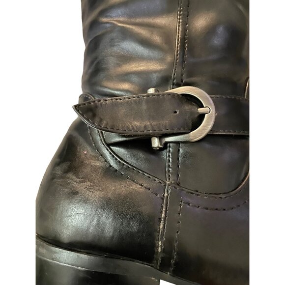 Bass Boots Womens 7.5 M Used Black Man Made Materials - Picture 5 of 16